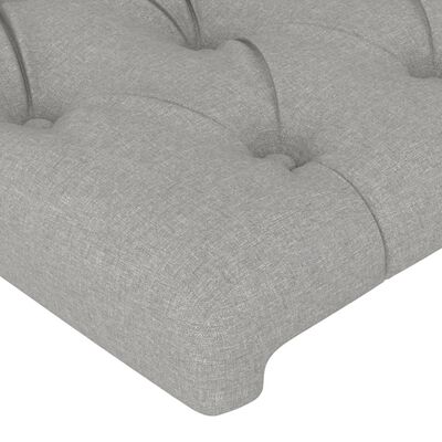 vidaXL Tête de lit avec oreilles Gris clair 103x23x78/88 cm Tissu