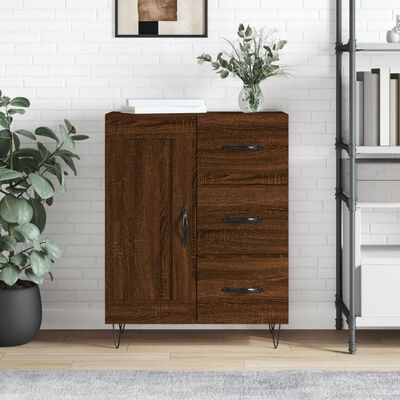 vidaXL Buffet chêne marron 69,5x34x90 cm bois d'ingénierie