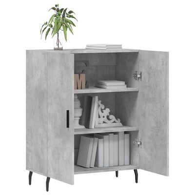 vidaXL Buffet gris béton 69,5x34x90 cm bois d'ingénierie