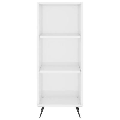 vidaXL Armoire à étagères blanc brillant 34,5x32,5x90 cm