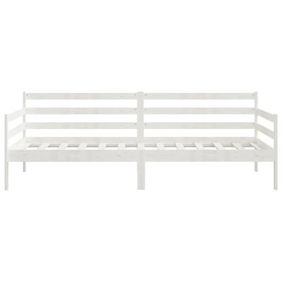 vidaXL Lit de jour sans matelas blanc bois de pin massif 90x200 cm