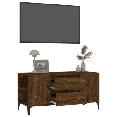 vidaXL Meuble TV Chêne marron 102x44,5x50 cm Bois d'ingénierie