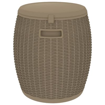 vidaXL Boîte de rangement de jardin 4 en 1 marron clair polypropylène