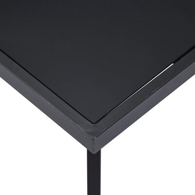 vidaXL Table à manger Noir 180x90x75 cm Verre trempé