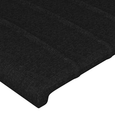 vidaXL Tête de lit avec oreilles Noir 83x23x118/128 cm Tissu