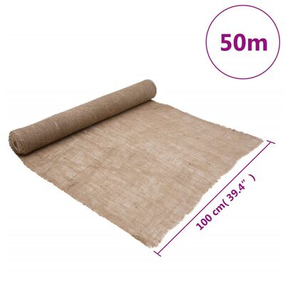 vidaXL Rouleau de jute 1x50 m 100 % jute 200 g/m²