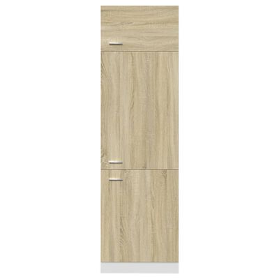 vidaXL Armoire de réfrigérateur Chêne sonoma 60x57x207 cm Aggloméré