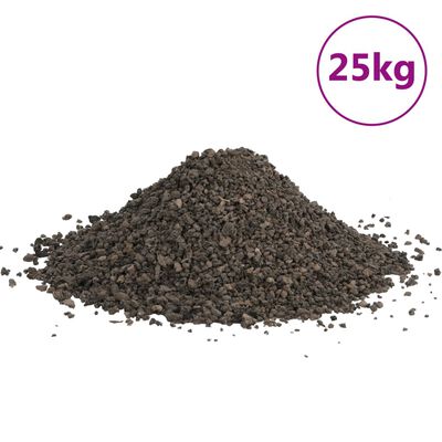 vidaXL Gravier de basalte 25 kg noir 3-5 mm