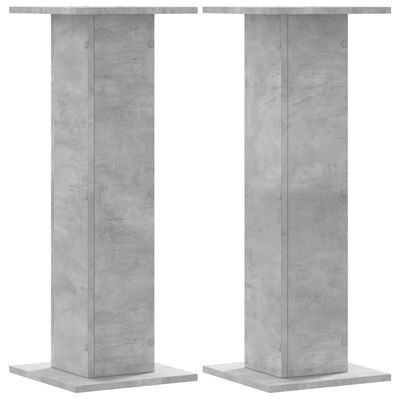 vidaXL Supports pour plantes 2 pcs gris béton bois d'ingénierie