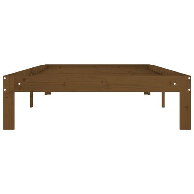 vidaXL Cadre de lit Marron miel Bois de pin massif 100x200 cm