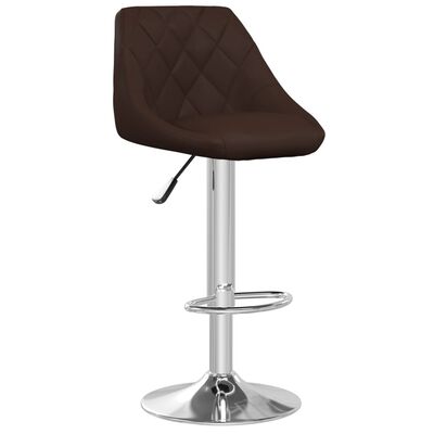 vidaXL Tabourets de bar lot de 2 marron similicuir