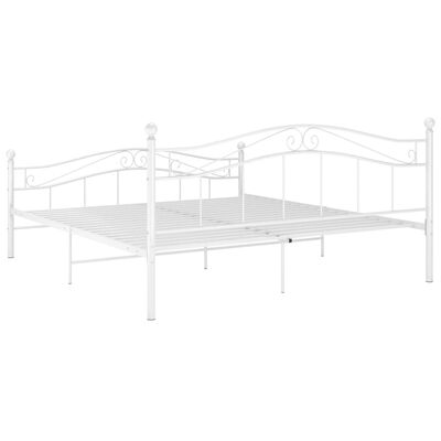 vidaXL Cadre de lit sans matelas blanc métal 160x200 cm