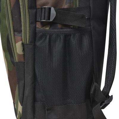 vidaXL Sac à dos d'école 40 L noir et camouflage