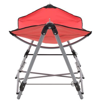 vidaXL Hamac avec support pliable Rouge