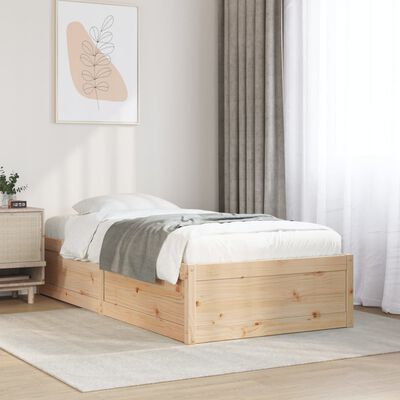 vidaXL Cadre de lit sans matelas 90x190 cm bois de pin massif