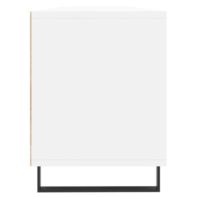 vidaXL Meuble TV blanc 150x30x44,5 cm bois d'ingénierie