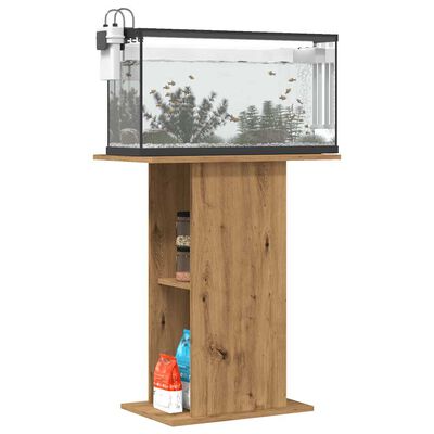 vidaXL Support pour aquarium chêne artisanal 36x60,5x72,5 cm