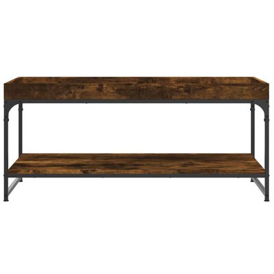 vidaXL Table basse chêne fumé 100x49x45 cm bois d'ingénierie