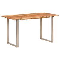 vidaXL Table de salle à manger 140x70x76 cm Bois d'acacia solide