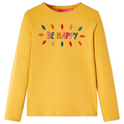 T-shirt enfants à manches longues ocre foncé 116