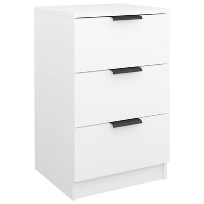 vidaXL Tables de chevet 2 pcs Blanc 40x36x65 cm