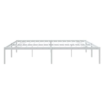 vidaXL Cadre de lit métal sans matelas blanc 193x203 cm