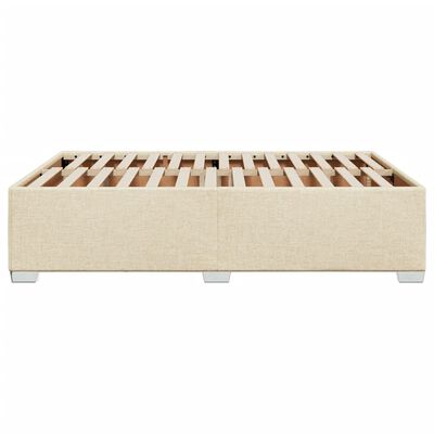 vidaXL Cadre de lit sans matelas crème 160x200 cm tissu