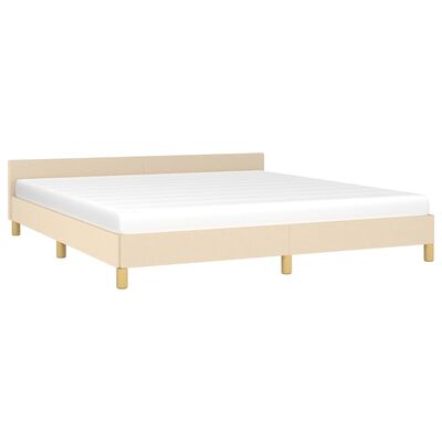 vidaXL Cadre de lit sans matelas crème 160x200 cm tissu