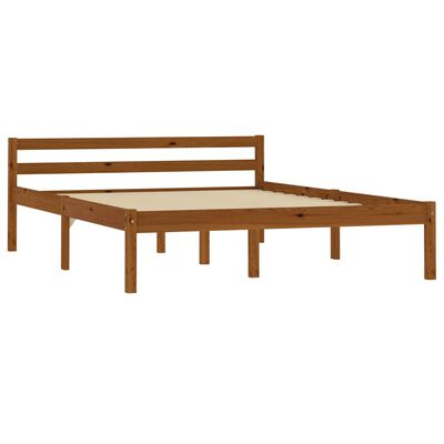 vidaXL Cadre de lit sans matelas marron miel pin massif 140x200 cm