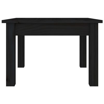 vidaXL Table basse Noir 45x45x30 cm Bois massif de pin