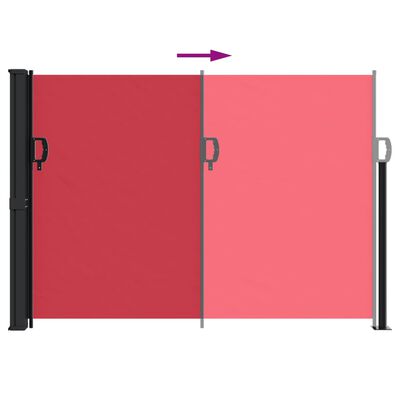 vidaXL Auvent latéral rétractable rouge 140x500 cm