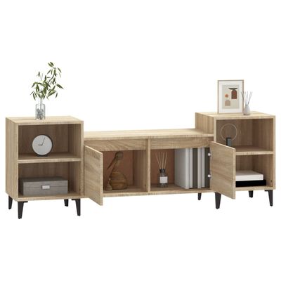 vidaXL Meuble TV Chêne sonoma 160x35x55 cm Bois d'ingénierie