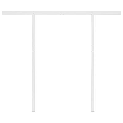vidaXL Auvent manuel rétractable avec poteaux 3,5x2,5 m Jaune et blanc