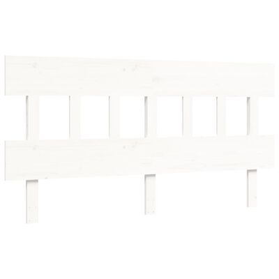 vidaXL Cadre de lit sans matelas blanc 160x200 cm bois massif