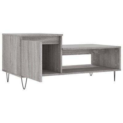 vidaXL Table basse Sonoma gris 100x50x45 cm Bois d'ingénierie