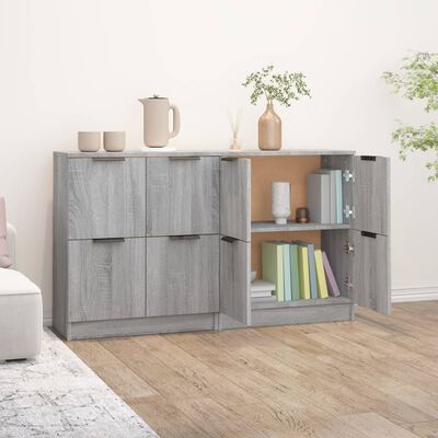 vidaXL Buffets 2 pcs Sonoma gris 60x30x70 cm Bois d'ingénierie