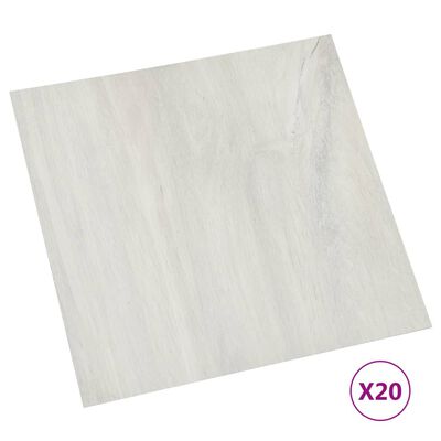 vidaXL Dalles de plancher autoadhésives 20 pcs PVC 1,86 m² crème