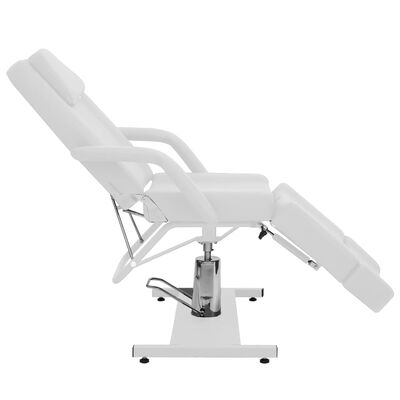 vidaXL Chaise de traitement de beauté Similicuir Blanc 180x62x78 cm