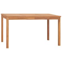 vidaXL Table à dîner de jardin 140x80x77 cm Bois de teck solide