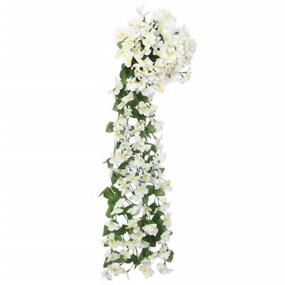 vidaXL Guirlandes de fleurs de Noël 3 pcs blanc 85 cm