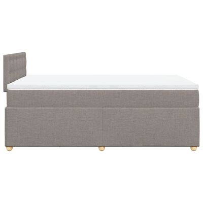 vidaXL Sommier à lattes de lit avec matelas Taupe 120x200 cm Tissu