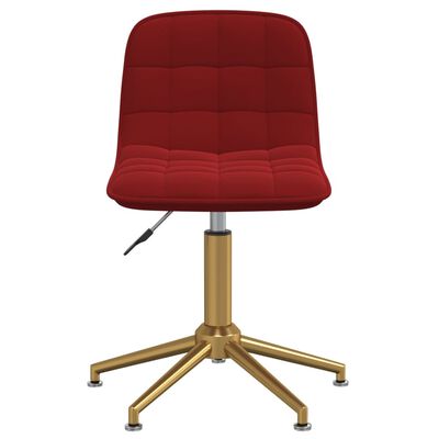 vidaXL Chaises pivotantes à manger lot de 2 Rouge bordeaux Velours