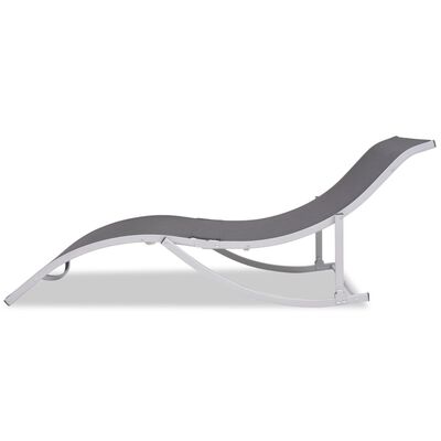 vidaXL Chaises longues pliantes lot de 2 Aluminium et Textilène