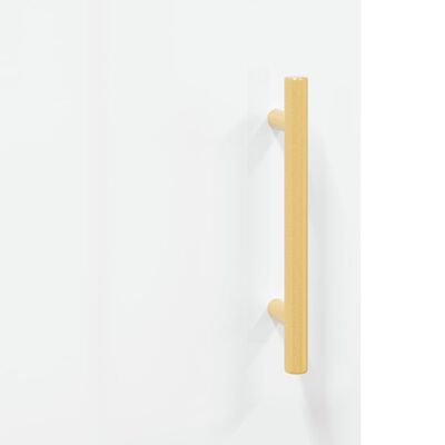 vidaXL Buffet haut Blanc brillant 34,5x34x180 cm Bois d'ingénierie