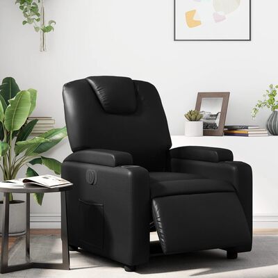 vidaXL Fauteuil inclinable électrique Noir Similicuir