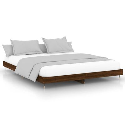 vidaXL Cadre de lit sans matelas chêne marron 120x200 cm