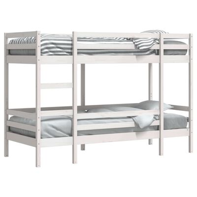 vidaXL Lit superposé sans matelas blanc 90x200 cm bois de pin massif