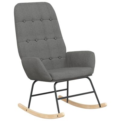 vidaXL Chaise à bascule avec repose-pied Gris clair Tissu