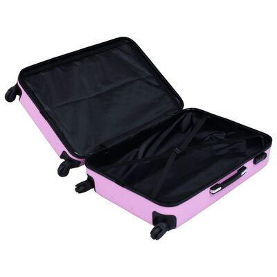 vidaXL Ensemble de valises rigides 2 pcs Rose ABS