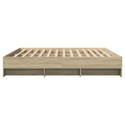 vidaXL Cadre de lit sans matelas chêne sonoma 180x200 cm